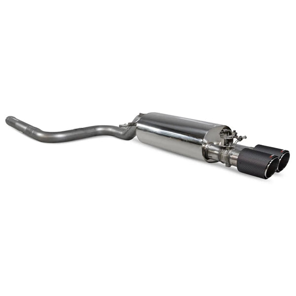 Scorpion GPF-back udstødning til Ford Fiesta ST MK8.5 med ventiler, set skråt bagfra