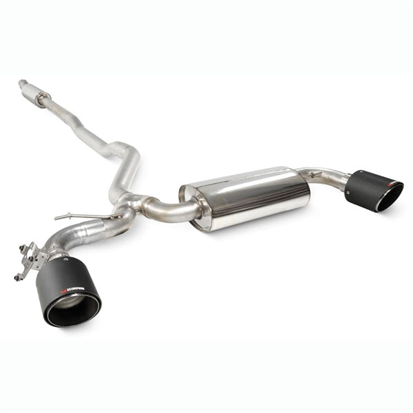 Scorpion GPF-back udstødning til Mini Clubman F54 Cooper S – resoneret, set skråt bagfra
