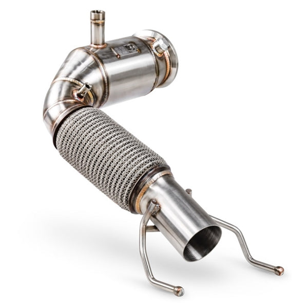 Scorpion de-cat downpipe til Mini Clubman F54 GPF, set skråt bagfra