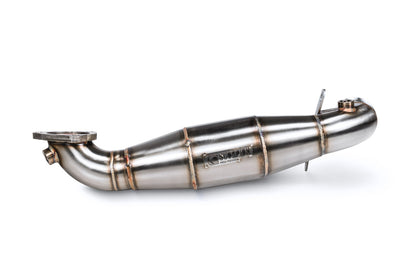 Scorpion downpipe med sportskatalysator til Mini Clubman, set skråt bagfra