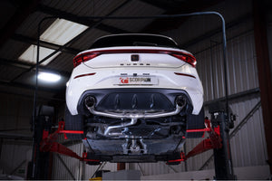 Scorpion GPF-back udstødning til CUPRA Leon 245 – ikke-resoneret, Daytona, set bagfra
