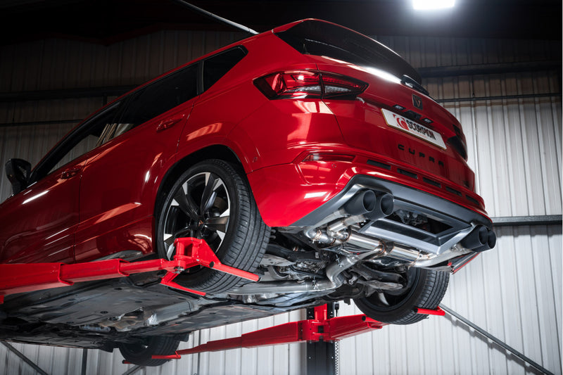 Scorpion GPF-back udstødning til CUPRA Ateca med ventiler, Daytona Ceramic, set fra siden
