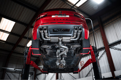 Scorpion GPF-back udstødning til CUPRA Ateca – ikke-resoneret, Daytona, set nedefra