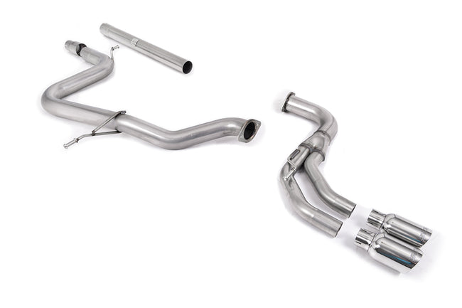 Milltek cat-back udstødning til Audi A3 2.0 TDI 184PS MQB 2WD, polerede tips