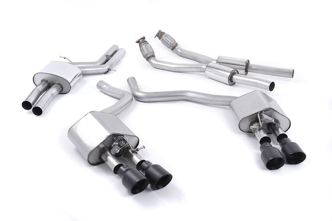 Milltek cat-back udstødning til Audi S6 4.0 TFSI C7 quattro, resoneret, sorte tips – billede 2