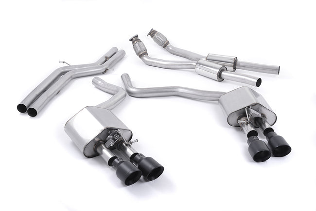 Milltek cat-back udstødning til Audi S6 4.0 TFSI C7 quattro, ikke-resoneret, sorte tips – billede 2