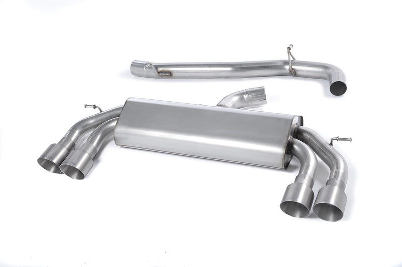 Milltek cat-back udstødning til Audi S3 2.0 TFSI quattro 3 dørs 8V/8V.2, race, tips i børstet titanium – billede 8