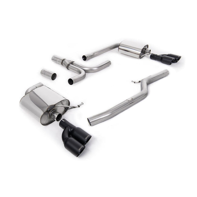 Milltek cat-back udstødning til Audi A5 Cabriolet 3.0 TDi (DPF) quattro, sorte tips