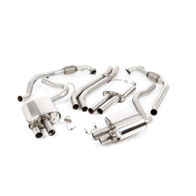 Milltek cat-back udstødning til Audi S5 3.0 V6 Turbo Coupe/Cabrio B9, polerede tips