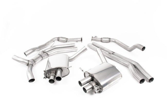 Milltek cat-back udstødning til Audi RS4 B9 2.9 V6 Turbo Avant, polerede tips