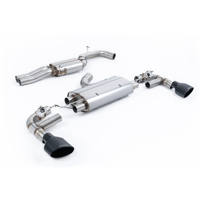 Milltek cat-back udstødning til Audi TT Mk3 TTRS 2.5TFSI Quattro, race, sorte tips – billede 2