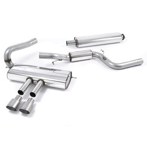Milltek endrør til Resonated (Quieter) Ford Focus MK3 - Brushed Titanium Tips