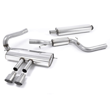 Milltek endrør til Resonated (Quieter) Ford Focus MK3 - Brushed Titanium Tips