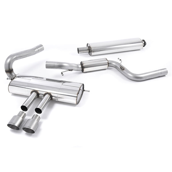Milltek endrør til Resonated (Quieter) Ford Focus MK3 - Brushed Titanium Tips
