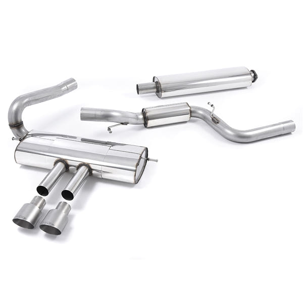 Milltek endrør til Resonated (Quieter) Ford Focus MK3 - Brushed Titanium Tips