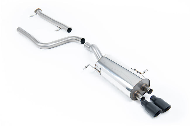 Milltek cat-back udstødning til Ford Fiesta Mk7/Mk7.5 ST 1.6 liter EcoBoost 182PS & ST200, ikke-resoneret, sorte tips