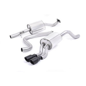 Milltek cat-back udstødning til Ford Fiesta Mk7/Mk7.5 1.0T EcoBoost (100/125/140PS), resoneret, sorte tips – billede 2