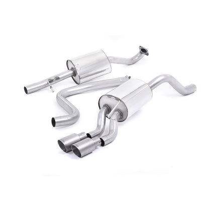 Milltek cat-back udstødning til Ford Fiesta Mk7/Mk7.5 1.0T EcoBoost (100/125/140PS), resoneret, tips i børstet titanium – billede 3