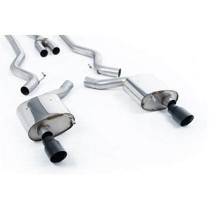 Milltek cat-back udstødning til Ford Mustang 2.3 EcoBoost (Fastback), ikke-resoneret, sorte tips – billede 7