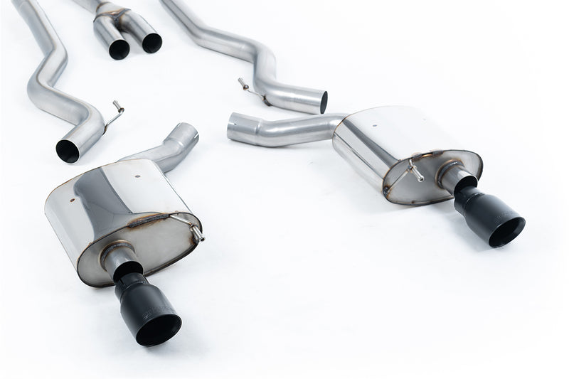 Milltek cat-back udstødning til Ford Mustang 2.3 EcoBoost (Fastback), ikke-resoneret, sorte tips – billede 7