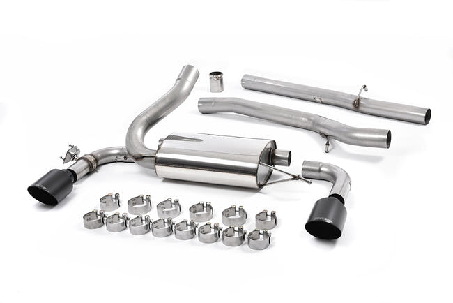 Milltek cat-back udstødning til Ford Focus Mk3 RS 2.3-liter EcoBoost 4wd 5 dørs Hatchback, ikke-resoneret, sorte tips – billede 4