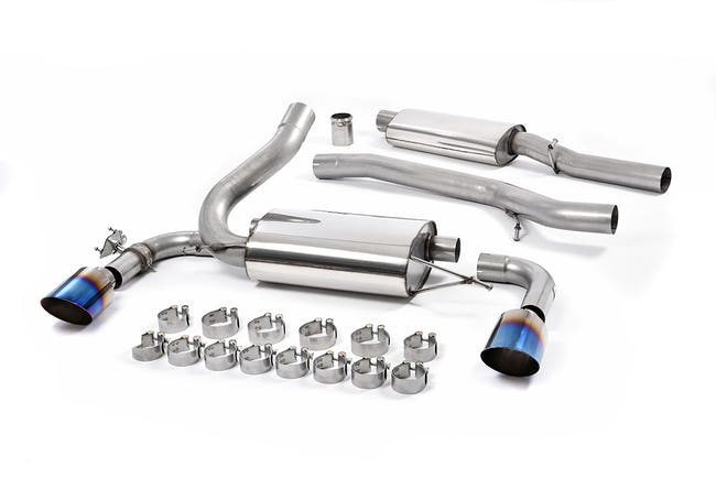 Milltek Cat-Back udstødning – Ford Focus Mk3 RS 2.3-liter EcoBoost 4wd 5 dørs Hatchback – resoneret – produktbillede 1