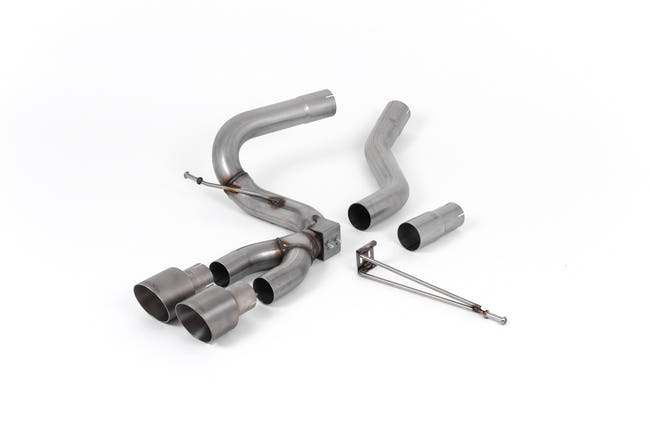 Milltek cat-back udstødning til Ford Focus Mk3 ST 2.0-liter TDCi 5 dørs Hatchback (Diesel), tips i børstet titanium – billede 2