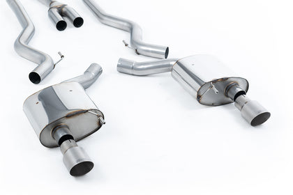 Milltek cat-back udstødning til Ford Mustang 2.3 EcoBoost (Fastback), ikke-resoneret, tips i børstet titanium – billede 9