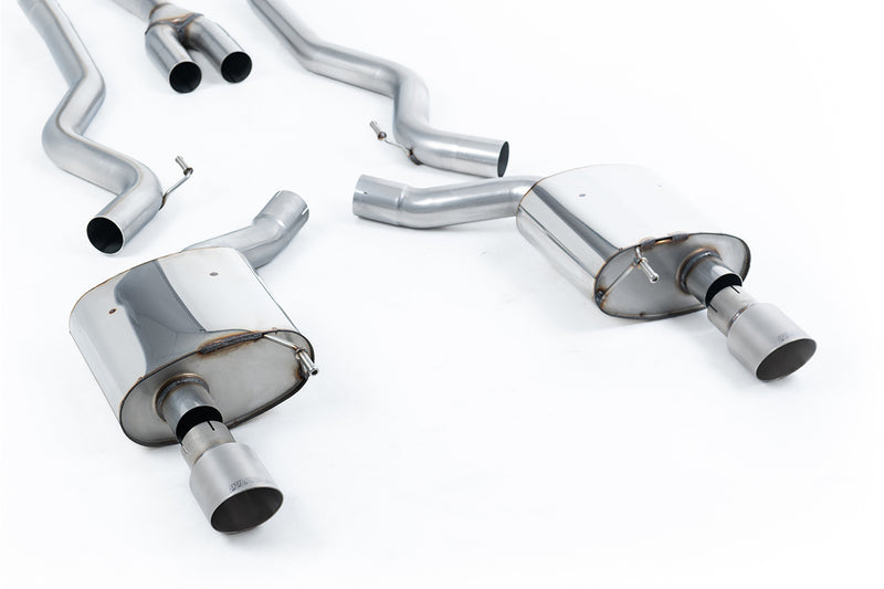 Milltek cat-back udstødning til Ford Mustang 2.3 EcoBoost (Fastback), ikke-resoneret, tips i børstet titanium – billede 9