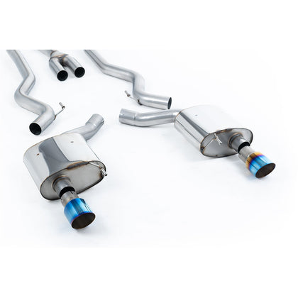 Milltek cat-back udstødning til Ford Mustang 2.3 EcoBoost (Fastback), ikke-resoneret, tips i brændt titanium – billede 12