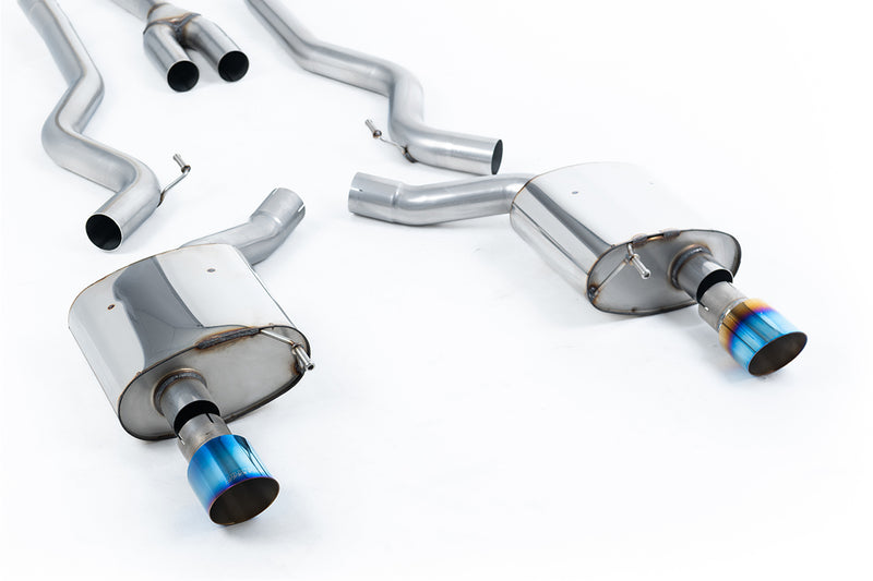 Milltek cat-back udstødning til Ford Mustang 2.3 EcoBoost (Fastback), ikke-resoneret, tips i brændt titanium – billede 12
