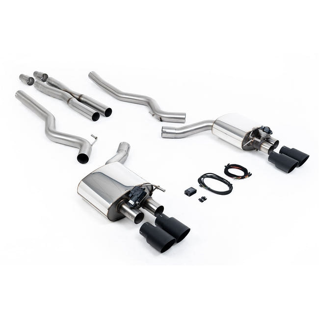 Milltek cat-back udstødning til Ford Mustang 5.0 V8 GT (Fastback), sorte tips – billede 3