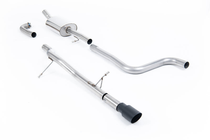 Milltek cat-back udstødning til Ford Fiesta Mk8 1.0T EcoBoost ST-Line 3 & 5 dørs, ikke-resoneret, sorte tips – billede 2