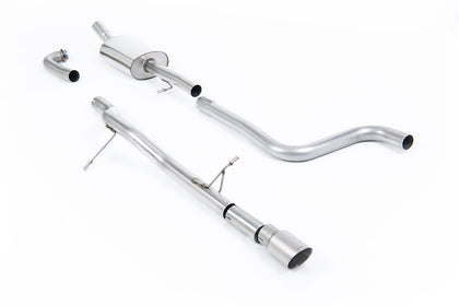 Milltek cat-back udstødning til Ford Fiesta Mk8 1.0T EcoBoost ST-Line 3 & 5 dørs, ikke-resoneret, tips i børstet titanium – billede 4