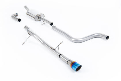 Milltek cat-back udstødning til Ford Fiesta Mk8 1.0T EcoBoost ST-Line 3 & 5 dørs, ikke-resoneret, tips i brændt titanium – billede 5