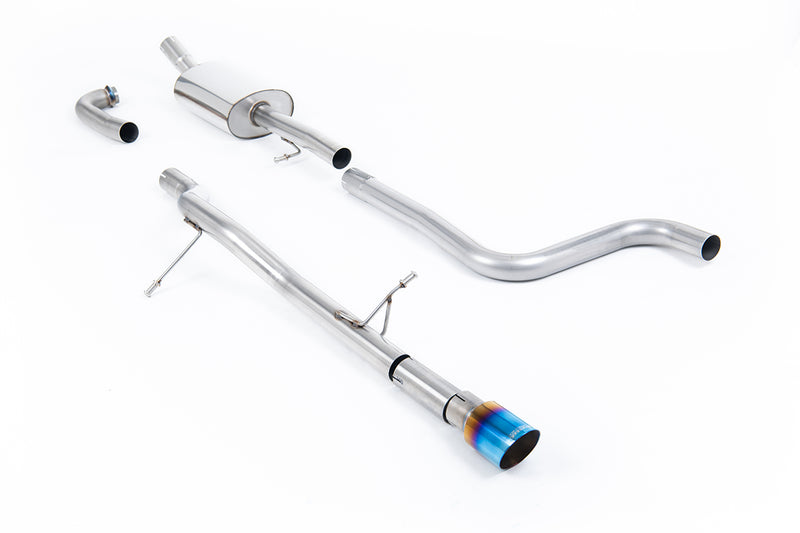 Milltek cat-back udstødning til Ford Fiesta Mk8 1.0T EcoBoost ST-Line 3 & 5 dørs, ikke-resoneret, tips i brændt titanium – billede 5