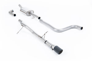 Milltek cat-back udstødning til Ford Fiesta Mk8 1.0T EcoBoost ST-Line 3 & 5 dørs, ikke-resoneret, tips i kulfiber – billede 6