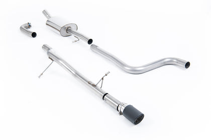 Milltek cat-back udstødning til Ford Fiesta Mk8 1.0T EcoBoost ST-Line 3 & 5 dørs, ikke-resoneret, tips i kulfiber – billede 6