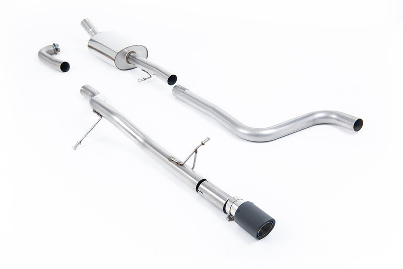 Milltek cat-back udstødning til Ford Fiesta Mk8 1.0T EcoBoost ST-Line 3 & 5 dørs, ikke-resoneret, tips i kulfiber – billede 6