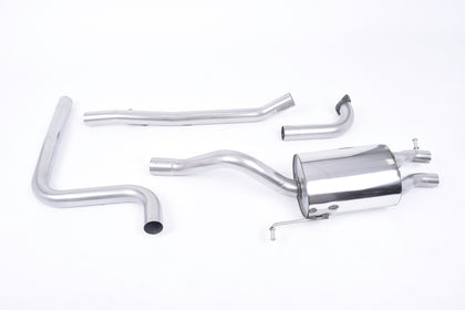 Milltek cat-back udstødning til Ford Fiesta Mk7/Mk7.5 1.0T EcoBoost (100/125/140PS), ikke-resoneret, tips i kulfiber – billede 4