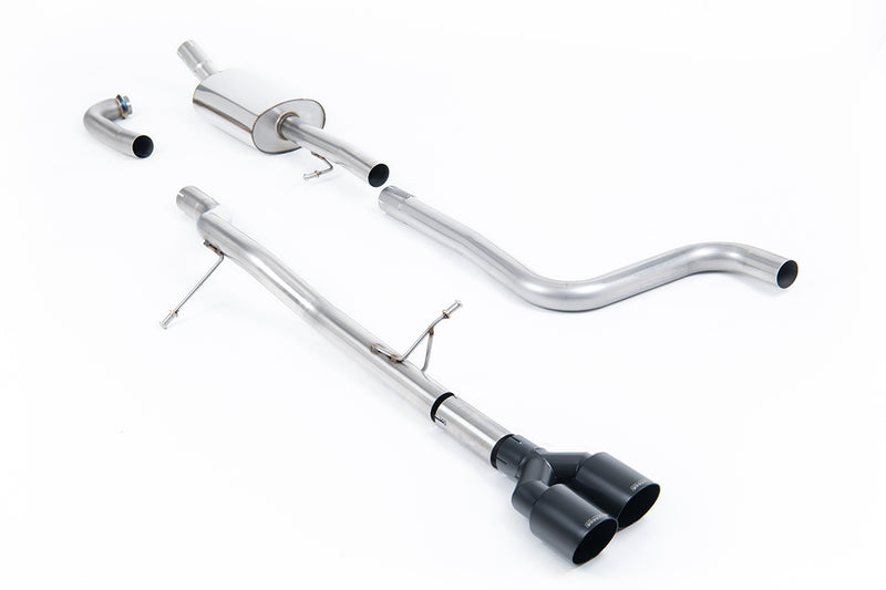 Milltek cat-back udstødning til Ford Fiesta Mk8 1.0T EcoBoost ST-Line 3 & 5 dørs, ikke-resoneret, sorte tips – billede 3