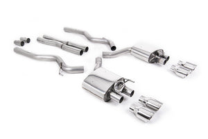 Milltek cat-back udstødning til Ford Mustang 5.0 V8 GT, polerede tips