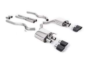 Milltek cat-back udstødning til Ford Mustang 5.0 V8 GT, tips i kulfiber – billede 8