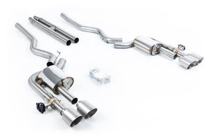 Milltek cat-back udstødning til Ford Mustang 5.0 V8 Mach 1 (Fastback), tips i børstet titanium – billede 3
