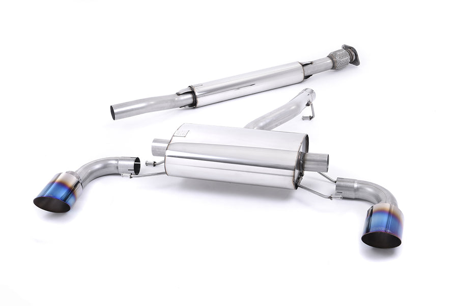 Milltek cat-back udstødning til Toyota GT86 2.0 liter, resoneret, tips i brændt titanium