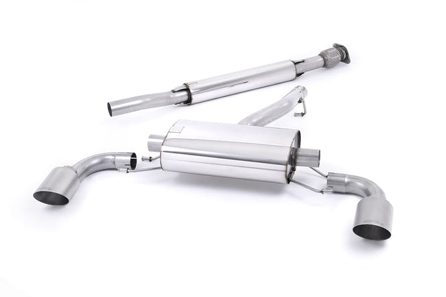 Milltek cat-back udstødning til Subaru BRZ 2.0-liter, resoneret, tips i børstet titanium