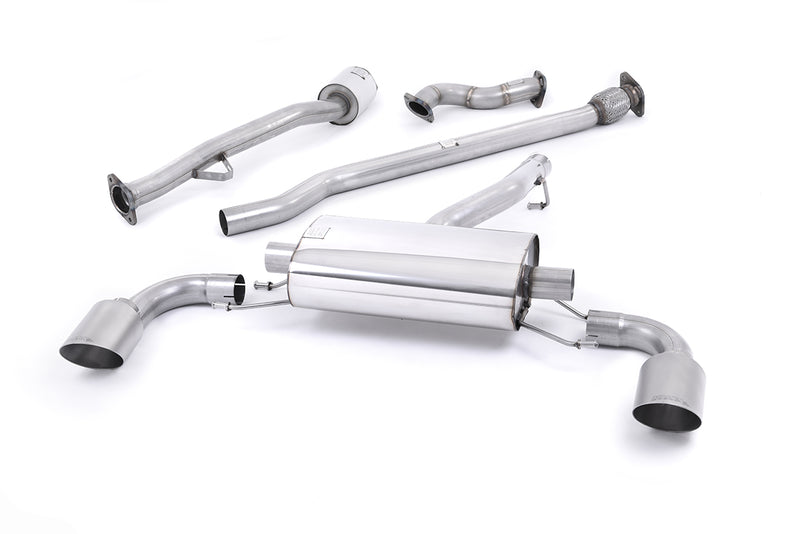 Milltek cat-back udstødning til Subaru BRZ 2.0-liter, ikke-resoneret, tips i børstet titanium – billede 4