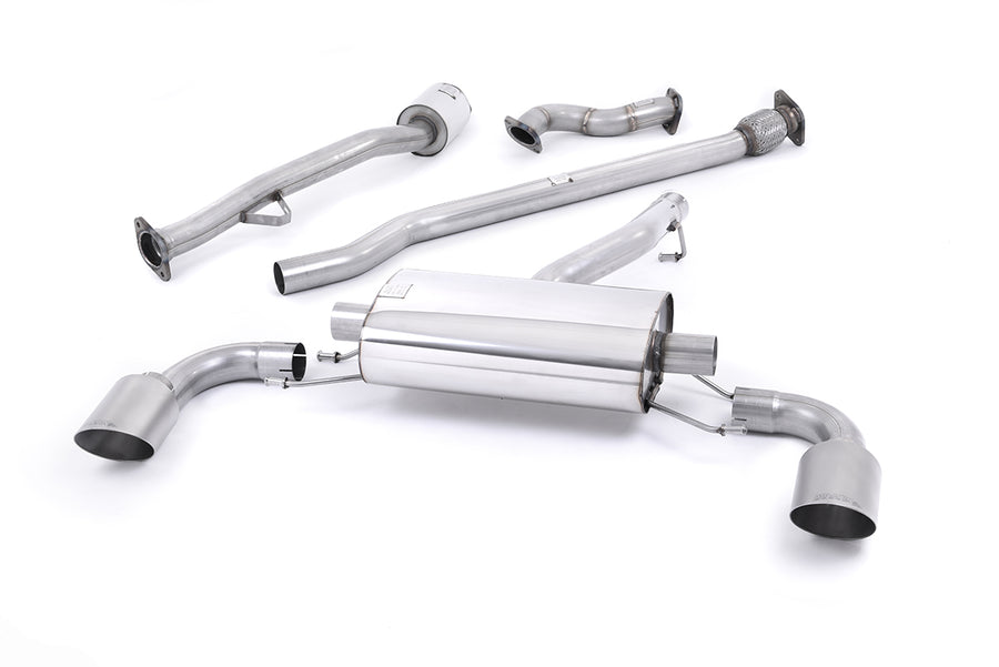 Milltek cat-back udstødning til Subaru BRZ 2.0-liter, ikke-resoneret, tips i børstet titanium – billede 4