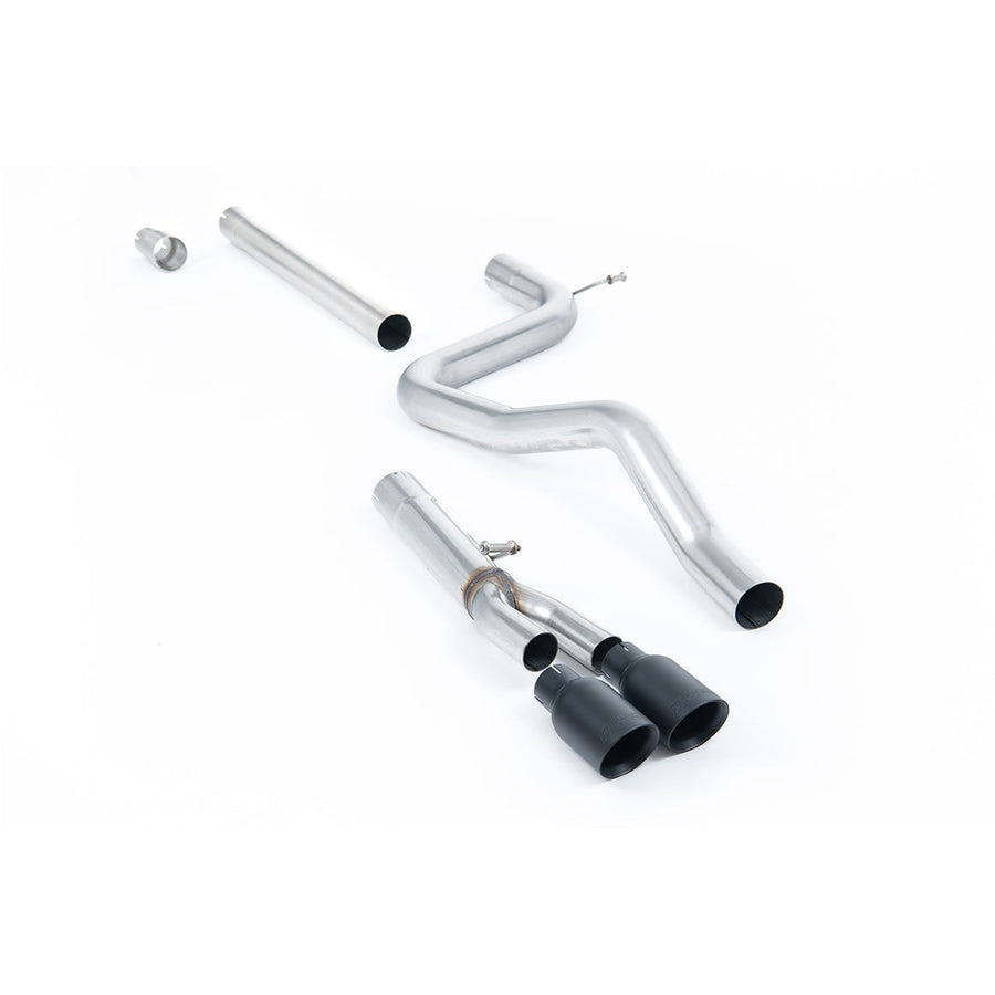 Milltek cat-back udstødning til Seat Leon FR 2.0 TDI 150 SC og 5 dørs (manual og DSG-auto), ikke-resoneret, sorte tips – billede 2