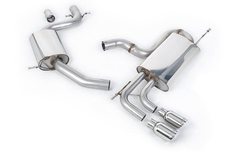 Milltek cat-back udstødning til Volkswagen Golf Mk6 GT 1.4 TSI 160PS, resoneret, polerede tips